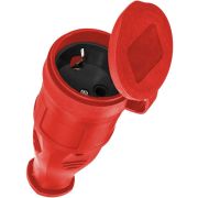 Розетка 16А IP44 прямая с заземл. каучук черн. КОСМОС RKsm-Z-IP(B)16A