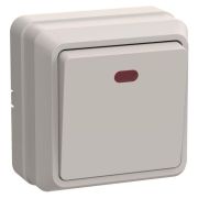 Выключатель 1-кл. ОП Октава 10А IP20 ВС20-1-1-ОКм с индикацией крем. GENERICA EVO11-K33-10-DC