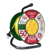 Удлинитель на катушке 4х50м без заземл. 16А IP20 3.5кВт Союз 481S-3305