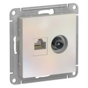 Розетка компьютерная + телевизионная 2-м СП AtlasDesign RJ45 кат.5E + TV механизм жемчуж. SE ATN000489