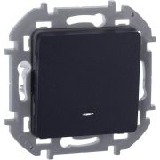 Переключатель 1-кл. Inspiria 10А IP20 250В 10AX с подсветкой/индикацией механизм антрацит IEK 673663