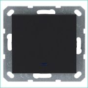 Выключатель 1-кл. 10А IP20 с подсветкой механизм черн. матовый soft touch Jasmart G3011NPB