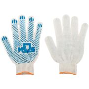 Перчатки вязаные (3 нити) 10 класс вязки х/б с ПВХ 12485