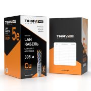 Кабель витая пара U/UTP 4х2х24AWG(0.51мм) кат.5E PVC indoor Fluke tested (м) PRO TOKOV ELECTRIC TKP-C06-U42-5E-305-PVC