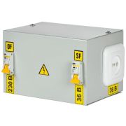 Ящик с понижающим трансформатором ЯТП 0.25 230/36В (2 авт. выкл.) 36 УХЛ4 IP30 IEK MTT12-036-0250