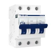 Выключатель автоматический модульный 3п C 16А 6кА PRIZMA TOKOV ELECTRIC TKE-PZ60-MCBI-3-16-C
