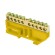 Шина нулевая N 6х9 10 отверстий желтый изолятор на DIN-рейку латунь PROxima EKF sn0-63-10-dz